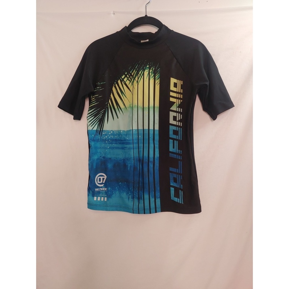 Youth Sz 12 Stretchy Water Sports Surfing Beach‎ Sun Shirt California